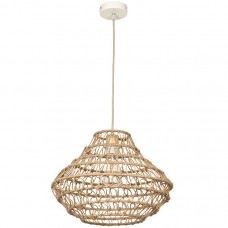 Φωτιστικό Κρεμαστό Καμπάνα Φ40cm E27 230V Καφέ Σχοινί 4042